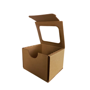 Caja Kraft con ventana 10 x 9 x 8 cm. 50 Pzs. - Imagen 4