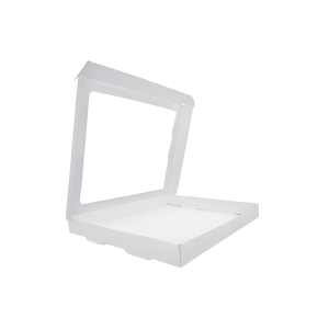 Caja galletera Caple blanco con ventana de 30 x 25 x 3 cm. 50 Pzs. - Imagen 4