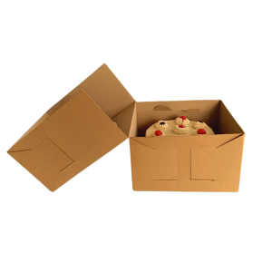 Caja pastelera kraft 25 x 25 x 15 cm. 50 Pzs.