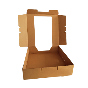 Caja kraft para cheesecake con ventana de 34 x 34 x 9.5 cm. 50 Pzs. - Imagen 3