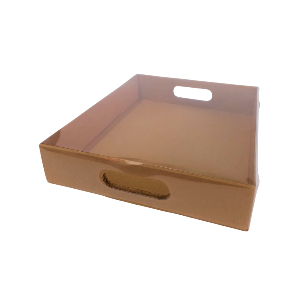 Charola con tapa de acetato de 35 x 30 x 7 cm 50 pzs 