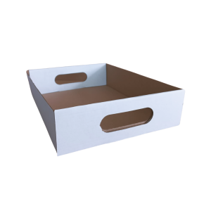Charola Blanca para alimentos de 30 x 23 x 7 cm. 50 Pzs.