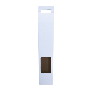 Caja Blanca para botella con ventana de 9.5 x 9.5 x 40 cm. 50 Pzs. - Imagen 2