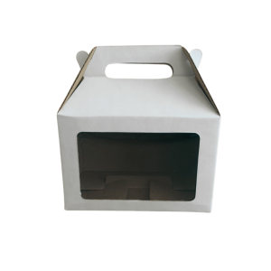Box lunch mediana blanca con ventana 18 x 11.5 x 12 cm. 50 Pzs.