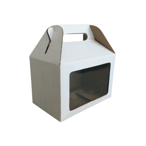 Box lunch mediana blanca con ventana 18 x 11.5 x 12 cm. 50 Pzs. - Imagen 2