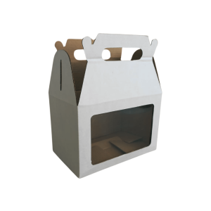 Box lunch mediana blanca con ventana 18 x 11.5 x 12 cm. 50 Pzs. - Imagen 3