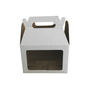 Box lunch mediana blanca con ventana 18 x 11.5 x 12 cm. 50 Pzs. - Imagen 4
