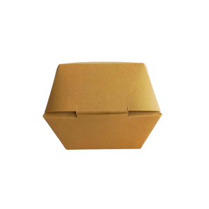 Empaque caple kraft para una hamburguesa de 10 x 10 x 12 cm. 50 Pzs.