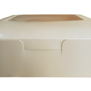 Caja caple blanco para cheesecake con ventana de 34 x 34 x 8.5 cm. 50 Pzs. - Imagen 5