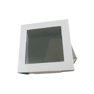 Caja blanca base - tapa con ventana cuadrada de 20 x 20 x 7 cm. 50 Pzs. - Imagen 2