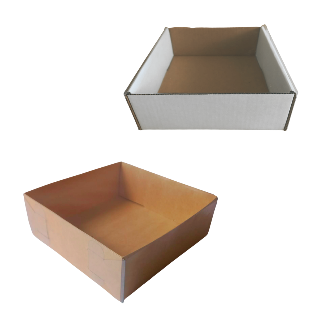 caja blanca con acetato para postres 50 Pzs.