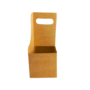 Porta café para 2 vasos kraft de 20 x 20 x 7 cm. 50 Pzs. - Imagen 3