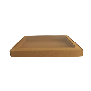 Caja galletera kraft con ventana de 30 x 25 x 3 cm. 50 Pzs. - Imagen 4