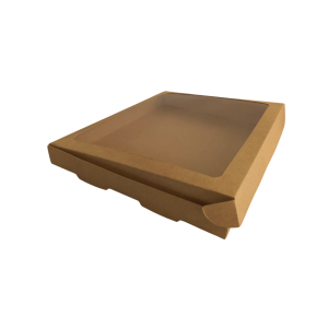 Caja galletera kraft con ventana de 30 x 25 x 3 cm. 50 Pzs. - Imagen 2