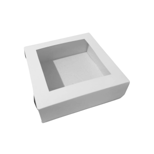 Caja caple blanco base - tapa con ventana cuadrada de 20 x 20 x 7 cm. 50 Pzs. - Imagen 3