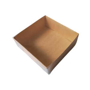 Caja kraft base-tapa de acetato de 20 x 20 x 7 cm. 50 Pzs. - Imagen 3