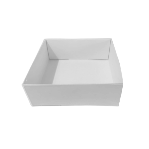 Caja blanca base-tapa de acetato de 20 x 20 x 7 cm. 50 Pzs. - Imagen 2