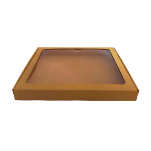 Caja galletera kraft con ventana de 30 x 25 x 3 cm. 50 Pzs. - Imagen 4