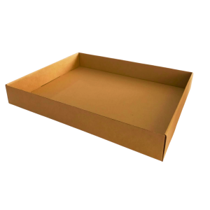 Charola Jumbo Kraft de 50 x 40 x 7 cm. 50 Pzs.