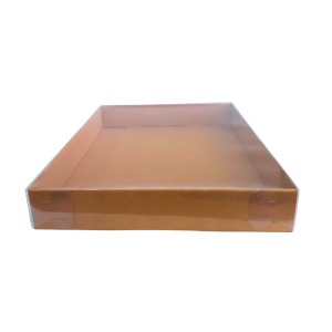 Charola Jumbo Kraft con tapa de acetato de 50 x 40 x 7 cm. 50 Pzs. - Imagen 3