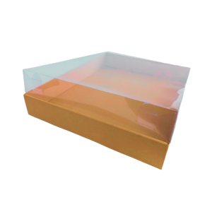 Charola Jumbo Kraft con tapa de acetato de 50 x 40 x 7 cm. 50 Pzs. - Imagen 2